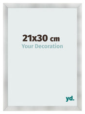 Cadre Photo 21x30cm Aluminium Brosse MDF Pisa De Face Mesure | Yourdecoration.fr