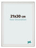 Cadre Photo 21x30cm Blanc Patine MDF Lazio De Face Mesure | Yourdecoration.fr