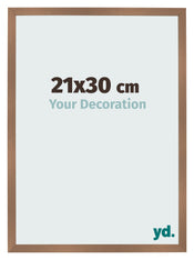 Cadre Photo 21x30cm Cuivre Décor MDF Bologna De Face Mesure | Yourdecoration.fr