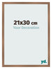 Cadre Photo 21x30cm Cuivre Décor MDF Bologna De Face Mesure | Yourdecoration.fr
