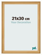 Cadre Photo 21x30cm De Pin Grain de Bois MDF Lazio De Face Mesure | Yourdecoration.fr