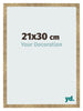 Cadre Photo 21x30cm Or Antique MDF Bologna De Face Mesure | Yourdecoration.fr
