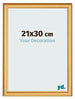 Cadre Photo 21x30cm Or Mat MDF Lazio De Face Mesure | Yourdecoration.fr