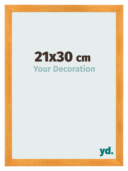 Cadre Photo 21x30cm Orange MDF Pisa De Face Mesure | Yourdecoration.fr