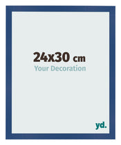 Cadre Photo 24x30 cm Bleu Fonce MDF Bologna De Face Mesure | Yourdecoration.fr