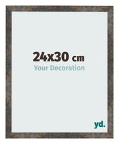 Cadre Photo 24x30 cm Metal Oxyde MDF Bologna De Face Mesure | Yourdecoration.fr
