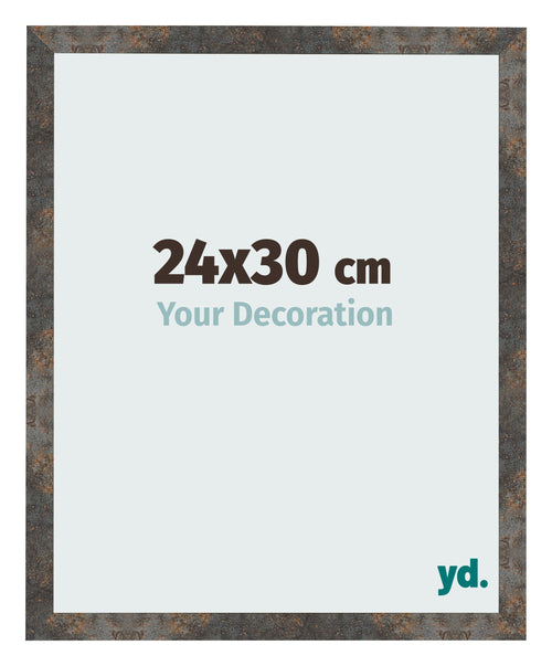 Cadre Photo 24x30 cm Metal Oxyde MDF Bologna De Face Mesure | Yourdecoration.fr