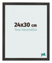 Cadre Photo 24x30 cm Noir Mat MDF Bologna De Face Mesure | Yourdecoration.fr
