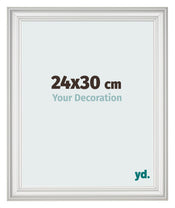Cadre Photo 24x30cm Blanc Patine MDF Lazio De Face Mesure | Yourdecoration.fr