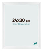 Cadre Photo 24x30cm Blanc Vintage MDF Pisa De Face Mesure | Yourdecoration.fr