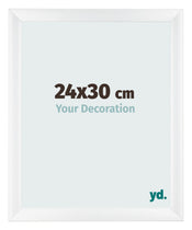 Cadre Photo 24x30cm Blanc Vintage MDF Pisa De Face Mesure | Yourdecoration.fr