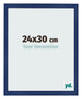 Cadre Photo 24x30cm Bleu Foncé Patiné MDF Bologna De Face Mesure | Yourdecoration.fr