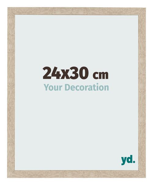 Cadre Photo 24x30cm Chêne Sonoma MDF Bologna De Face Mesure | Yourdecoration.fr