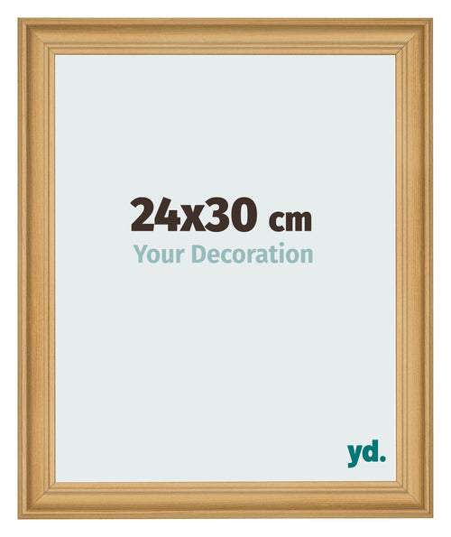 Cadre Photo 24x30cm De Pin Grain de Bois MDF Lazio De Face Mesure | Yourdecoration.fr