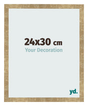 Cadre Photo 24x30cm Or Antique MDF Bologna De Face Mesure | Yourdecoration.fr