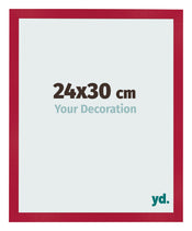 Cadre Photo 24x30cm Rouge MDF Bologna De Face Mesure | Yourdecoration.fr