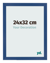 Cadre Photo 24x32 cm Bleu Fonce MDF Bologna De Face Mesure | Yourdecoration.fr