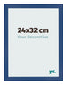 Cadre Photo 24x32 cm Bleu Fonce MDF Bologna De Face Mesure | Yourdecoration.fr