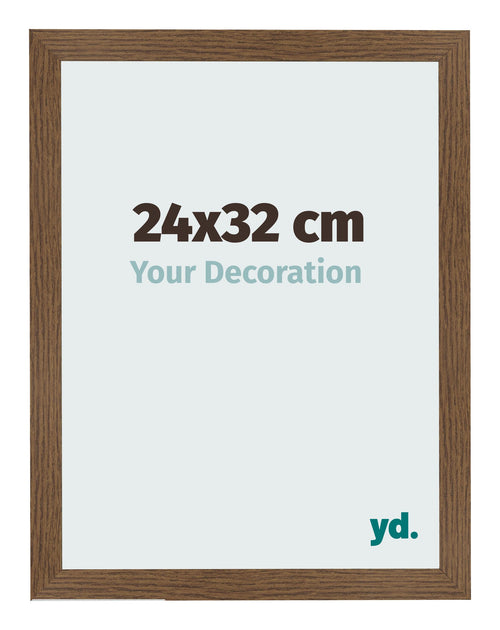 Cadre Photo 24x32 cm Chene Rustique MDF Bologna De Face Mesure | Yourdecoration.fr