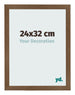 Cadre Photo 24x32 cm Chene Rustique MDF Bologna De Face Mesure | Yourdecoration.fr