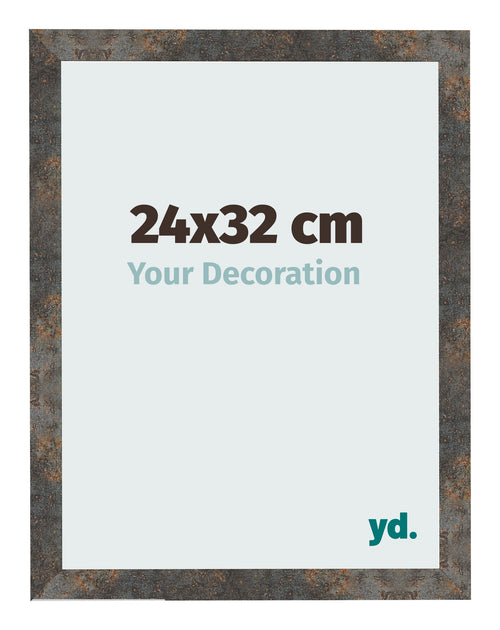 Cadre Photo 24x32 cm Metal Oxyde MDF Bologna De Face Mesure | Yourdecoration.fr