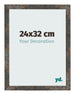 Cadre Photo 24x32 cm Metal Oxyde MDF Bologna De Face Mesure | Yourdecoration.fr