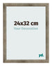 Cadre Photo 24x32 cm Metal Vintage MDF Bologna De Face Mesure | Yourdecoration.fr