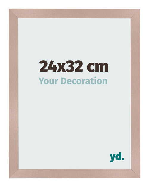 Cadre Photo 24x32 cm Rose Ancien MDF Bologna De Face Mesure | Yourdecoration.fr