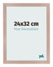 Cadre Photo 24x32 cm Rose Ancien MDF Bologna De Face Mesure | Yourdecoration.fr