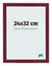 Cadre Photo 24x32 cm Vin Rouge Patine MDF Bologna De Face Mesure | Yourdecoration.fr