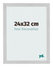 Cadre Photo 24x32cm Acier Inoxydable MDF Bologna De Face Mesure | Yourdecoration.fr