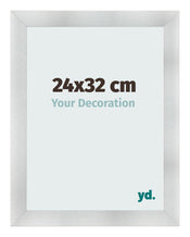 Cadre Photo 24x32cm Aluminium Brosse MDF Pisa De Face Mesure | Yourdecoration.fr