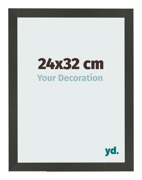 Cadre Photo 24x32cm Anthracite MDF Bologna De Face Mesure | Yourdecoration.fr