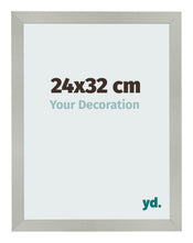 Cadre Photo 24x32cm Argent Mat MDF Bologna De Face Mesure | Yourdecoration.fr