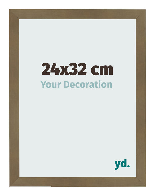 Cadre Photo 24x32cm Bronze Décor MDF Bologna De Face Mesure | Yourdecoration.fr