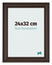 Cadre Photo 24x32cm Chene Fonce MDF Lazio De Face Mesure | Yourdecoration.fr