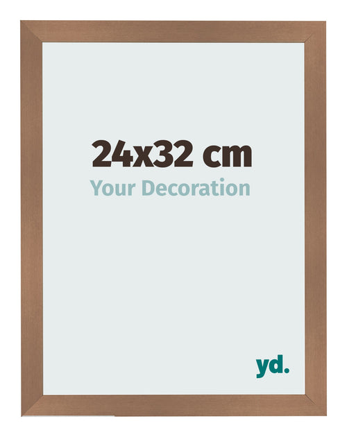 Cadre Photo 24x32cm Cuivre Décor MDF Bologna De Face Mesure | Yourdecoration.fr