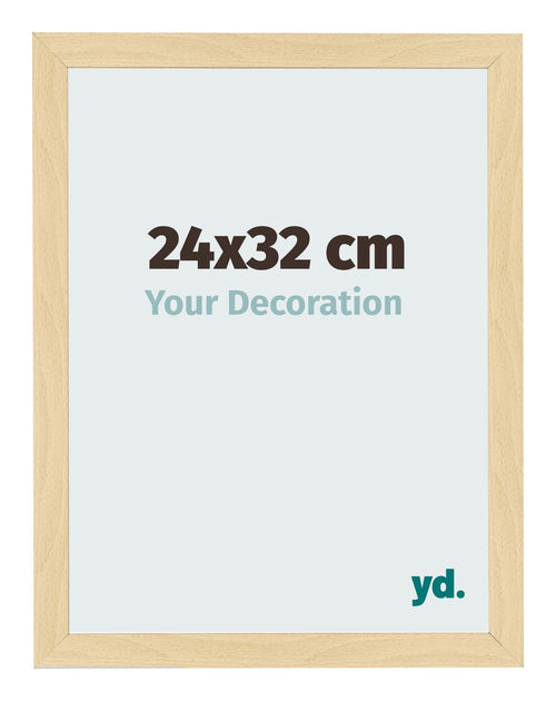 Cadre Photo 24x32cm Hêtre Décor MDF Bologna De Face Mesure | Yourdecoration.fr