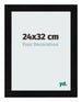 Cadre Photo 24x32cm Noir Argent Poli MDF Pisa De Face Mesure | Yourdecoration.fr