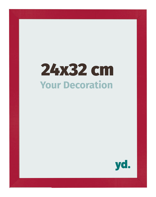 Cadre Photo 24x32cm Rouge MDF Bologna De Face Mesure | Yourdecoration.fr