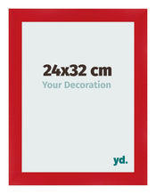 Cadre Photo 24x32cm Rouge MDF Pisa De Face Mesure | Yourdecoration.fr