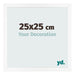 Cadre Photo 25x25 cm Blanc Mat MDF Bologna De Face Mesure | Yourdecoration.fr