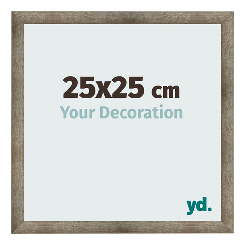 Cadre Photo 25x25 cm Metal Vintage MDF Bologna De Face Mesure | Yourdecoration.fr