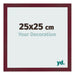Cadre Photo 25x25 cm Vin Rouge Patine MDF Bologna De Face Mesure | Yourdecoration.fr