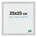 Cadre Photo 25x25cm Acier Inoxydable MDF Bologna De Face Mesure | Yourdecoration.fr