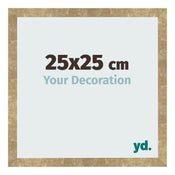 Cadre Photo 25x25cm Or Antique MDF Bologna De Face Mesure | Yourdecoration.fr