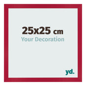 Cadre Photo 25x25cm Rouge MDF Bologna De Face Mesure | Yourdecoration.fr