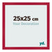 Cadre Photo 25x25cm Rouge MDF Bologna De Face Mesure | Yourdecoration.fr