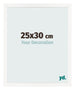 Cadre Photo 25x30 cm Blanc Brillant MDF Bologna De Face Mesure | Yourdecoration.fr