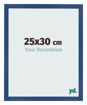 Cadre Photo 25x30 cm Bleu Fonce MDF Bologna De Face Mesure | Yourdecoration.fr